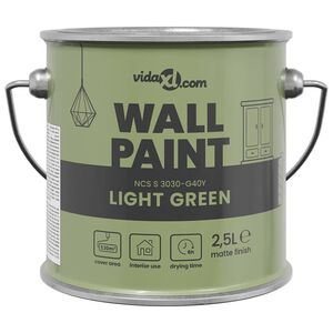 vidaXL Muurverf Groen 2,5 L Wandprint