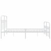 vidaXL Bedframe met hoofd- en voeteneinde metaal wit 150x200 cm