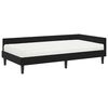 vidaXL Hoekbedframe met Matras Anders 2 pcs Zwart Fluweel