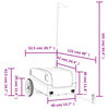 vidaXL Fietstrailer 30 kg ijzer zwart en geel