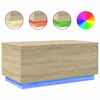 vidaXL Salontafel met LED-verlichting 90x50x40 cm sonoma eikenkleurig