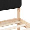 vidaXL Bedframe met Gevoerd Hoofdgedeelte Zwart 180 x 200 cm