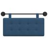 vidaXL Hangend Hoofdeinde Wandgemonteerd Blauw 100 x 55 x 5 cm Stof