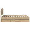 vidaXL Bedframe met hoofdeinde Sonoma 120 x 200 cm Massief grenenhout