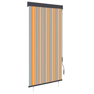 vidaXL Rolgordijn voor buiten 100x250 cm geel en blauw