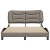 vidaXL Bedframe met LED zonder matras "Hvar" 140x190 cm stof taupe