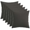 vidaXL Kussensloop 6 st HEERLEN Donkergrijs 35 x 35 cm Stof