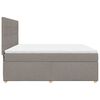 vidaXL Boxspring met matras stof taupe 180x200 cm