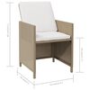 vidaXL Tuinstoelen 4 st met kussens poly rattan beige