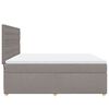vidaXL Boxspring met matras stof taupe 180x200 cm