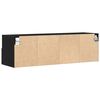vidaXL TV Wandkast 2 pcs Zwart eiken 100 x 30 x 30 cm Bewerkt hout