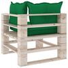vidaXL 5-delige Loungeset met kussens pallet grenenhout