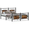 vidaXL Bedframe zonder matras hout gerookt eikenkleurig 140x200 cm