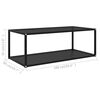 vidaXL Salontafel 100x50x35 cm gehard glas zwart