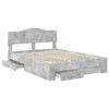 vidaXL Bedframe met hoofdeinde Beton Grijs 160 x 200 cm Bewerkt hout