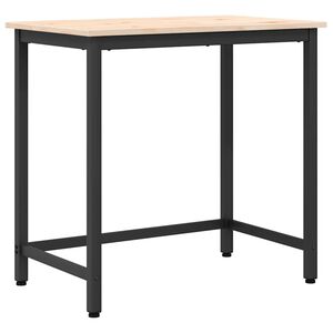 vidaXL Tafel Naturel 80 x 50 x 77 cm Engineered hout en staal