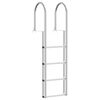 vidaXL 4-treden haventrap Zilver 45 &times;11,5 &times;162 cm Aluminium