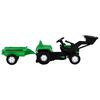 vidaXL Traptractor met aanhanger en graver groen en zwart