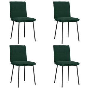 vidaXL Eetkamerstoelen 4 st fluweel donkergroen