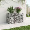 vidaXL Gabion Verhoogd Bed Zilver 100 x 50 x 60 cm