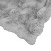 vidaXL Neppels Konijnenbont Deken 4 pcs Grijs 240 x 270 cm Polyester
