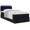vidaXL Bed poef met matras en LED's 80x200 cm stof zwart