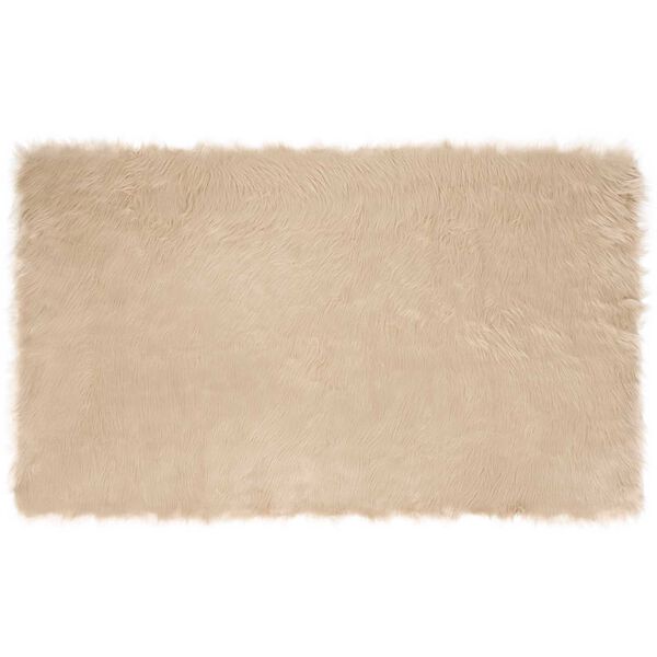 vidaXL Nep Schapenvacht Tapijt Tafalla Beige 100 x 200 cm Polyester