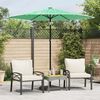 vidaXL Parasol met stalen paal 223x223x213 cm groen