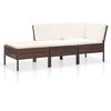 vidaXL 8-delige Loungeset met kussens poly rattan bruin