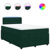 vidaXL Boxspring met matras fluweel donkergroen 120x200 cm