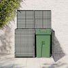 vidaXL Containerberging dubbel 148x77x111 cm poly rattan antraciet