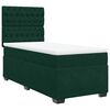 vidaXL Boxspring met matras fluweel donkergroen 90x200 cm