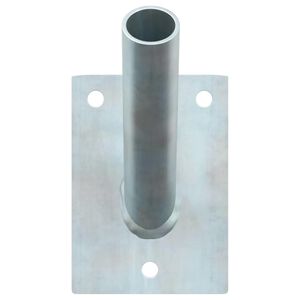 vidaXL Vlaggen Mast Houder Zilver 10,5 x 7,5 x 2,5 cm Staal
