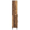 vidaXL Hoge kast met lade Oud Hout 69,5 x 32,5 x 180 cm Bewerkt hout
