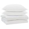 vidaXL Dekbed met kussen 3 pcs Wit Microfibre