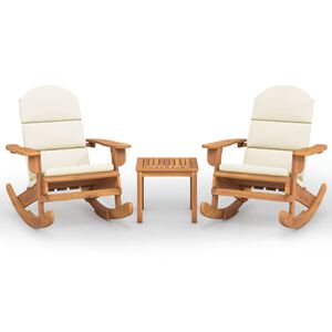 vidaXL 3-delige Loungeset Adirondack massief acaciahout