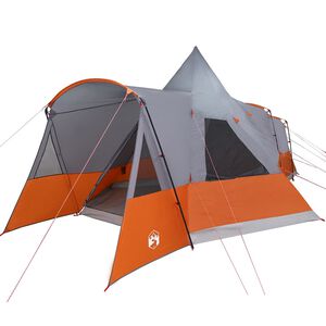 vidaXL Teepee Tent 8-Persoon Grijs en Oranje 720 x 465 x 295 cm