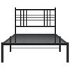 vidaXL Bedframe met hoofdbord metaal zwart 90x190 cm