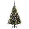 vidaXL Kunstkerstboom met scharnier 150 LEDs Groen 120 cm PVC en PE