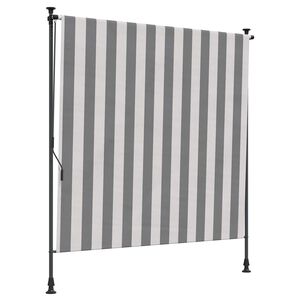vidaXL Buiten Rolgordijn Antraciet en Wit 150 x 270 cm