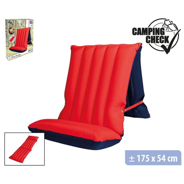 WEHNCKE Luchtbed/luchtstoel 175x54 cm rood en blauw