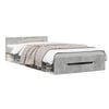 vidaXL Bedframe met opslag Betongrijs 80 x 200 cm Bewerkt hout