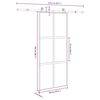 vidaXL Schuifdeur met beslag 90x205 cm gehard glas en aluminium