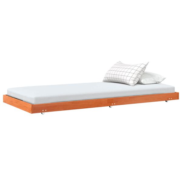 vidaXL Bedframe Wasbruin 90 x 200 cm Massief grenenhout