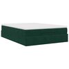 vidaXL Ottoman bed met matras 140x200cm fluweel donkergroen