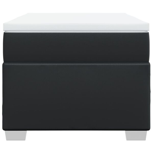 vidaXL Boxspring met matras kunstleer zwart 90x190 cm