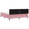 vidaXL LED Box Spring Bed met matras met LED Roze 180 x 200 cm Fluweel