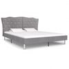 vidaXL Bedframe stof lichtgrijs 180x200 cm