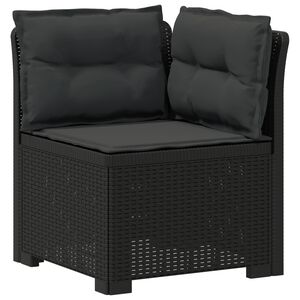 vidaXL E&eacute;npersoons Tuinbank met Kussens Rattan Look PP Antraciet