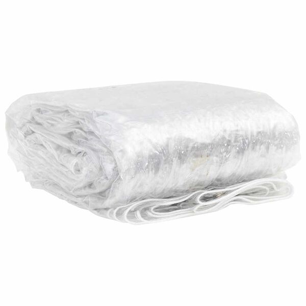 vidaXL Doorzichtig zeildoek met zeilringen 1x8 m PVC
